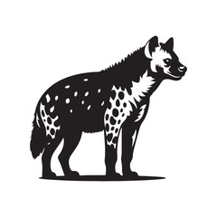 Minimalist Hyena Silhouette - Hyena Vector - Hyena Illustration -Hyena Design.