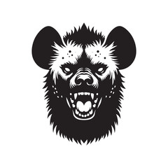 Minimalist Hyena Silhouette - Hyena Vector - Hyena Illustration -Hyena Design.