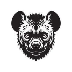 Minimalist Hyena Silhouette - Hyena Vector - Hyena Illustration -Hyena Design.