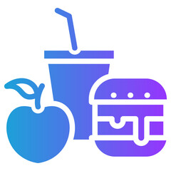 Food glyph gradient icon