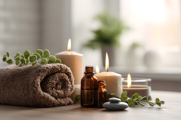 Modern spa setting designed with minimalist aesthetics and filled with soft, natural lighting for tranquility.