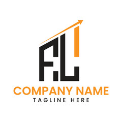 Fototapeta premium Minimalist Arrow Growth Logo Design