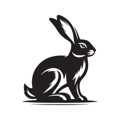 Jack rabbit Silhouette - Minimalist Jack rabbit Design - Jack rabbit vector - Illustration of Jack Rabbit.
