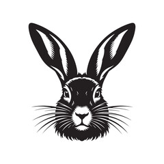 Jack rabbit Silhouette - Minimalist Jack rabbit Design - Jack rabbit vector - Illustration of Jack Rabbit.