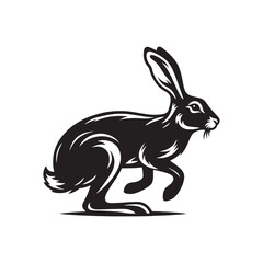 Jack rabbit Silhouette - Minimalist Jack rabbit Design - Jack rabbit vector - Illustration of Jack Rabbit.