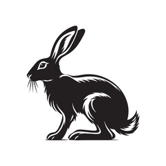 Jack rabbit Silhouette - Minimalist Jack rabbit Design - Jack rabbit vector - Illustration of Jack Rabbit.