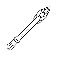 asparagus spear icon, asparagus spear line art - simple line art of asparagus spear, perfect for asparagus spear logos and icons