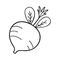 beetroot icon, beetroot line art - simple line art of beetroot, perfect for beetroot logos and icons