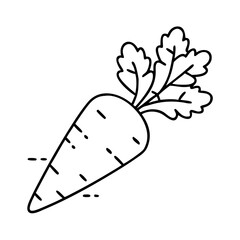 carrot icon, carrot line art - simple line art of carrot, perfect for carrot logos and icons
