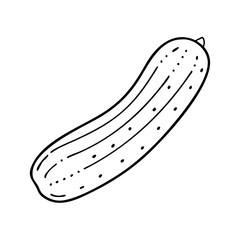 cucumber icon, cucumber line art - simple line art of cucumber, perfect for cucumber logos and icons