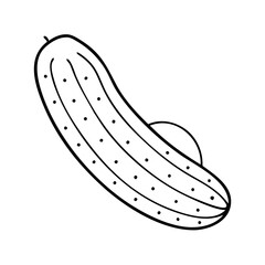 cucumber icon, cucumber line art - simple line art of cucumber, perfect for cucumber logos and icons