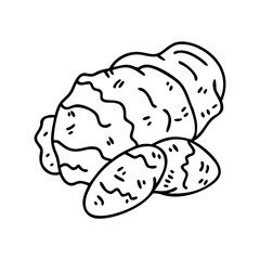 jerusalem artichoke icon, jerusalem artichoke line art - simple line art of jerusalem artichoke, perfect for jerusalem artichoke logos and icons