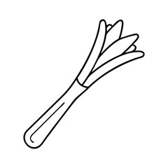 leek icon, leek line art - simple line art of leek, perfect for leek logos and icons
