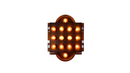 A vintage-style light bulb marquee perfect for creative signs and vibrant retro displays.
