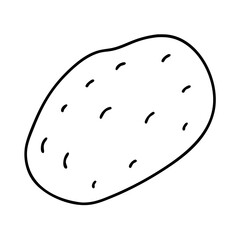 potato icon, potato line art - simple line art of potato, perfect for potato logos and icons