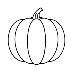pumpkin icon, pumpkin line art - simple line art of pumpkin, perfect for pumpkin logos and icons