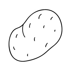 potato icon, potato line art - simple line art of potato, perfect for potato logos and icons