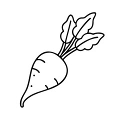 radish icon, radish line art - simple line art of radish, perfect for radish logos and icons