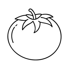tomato icon, tomato line art - simple line art of tomato, perfect for tomato logos and icons