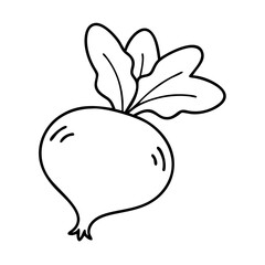 turnip icon, turnip line art - simple line art of turnip, perfect for turnip logos and icons
