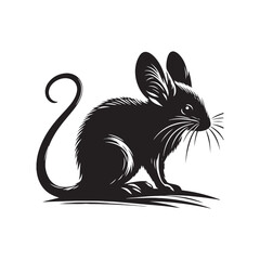 Jerboa Vector Silhouette - Minimalist Jerboa Design - Illustration of Jerboa.