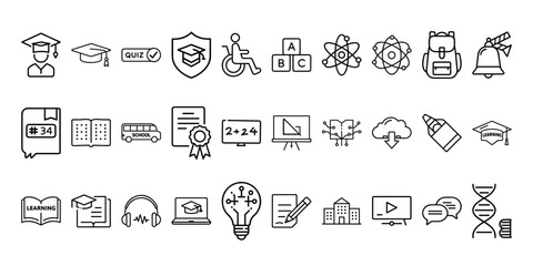 Educational learning liner icon of vector illustration 