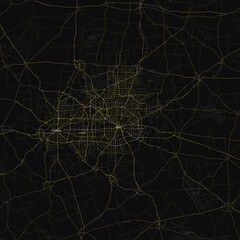 Dallas, Texas, United States Road Map 