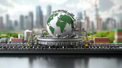 Digital Transformation Business concept. Global logistics and supply chain optimization through advanced technology