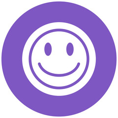 Fototapeta premium Slightly Smiling Face Icon