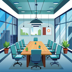 modern office interior vector