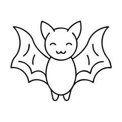 bat icon, bat line art - simple line art of bat, perfect for bat logos and icons