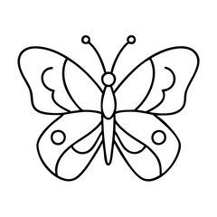 butterfly icon, butterfly line art - simple line art of butterfly, perfect for butterfly logos and icons