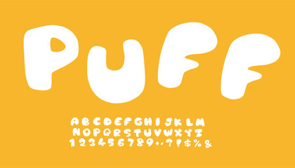 Hand-drawn round and plump cute font