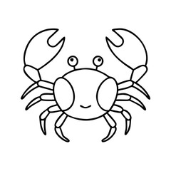 crab icon, crab line art - simple line art of crab, perfect for crab logos and icons