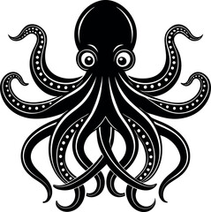 Octopus silhouette vector art
