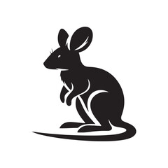 Jerboa Silhouette - Minimalist Vector - Illustration of Jerboa - Jerboa Design .