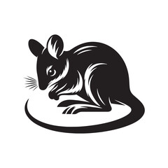 Jerboa Silhouette - Minimalist Vector - Illustration of Jerboa - Jerboa Design .