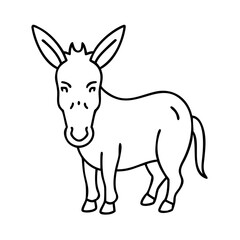 donkey icon, donkey line art - simple line art of donkey, perfect for donkey logos and icons
