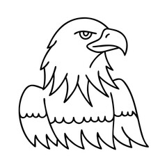 eagle icon, eagle line art - simple line art of eagle, perfect for eagle logos and icons