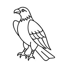 falcon icon, falcon line art - simple line art of falcon, perfect for falcon logos and icons
