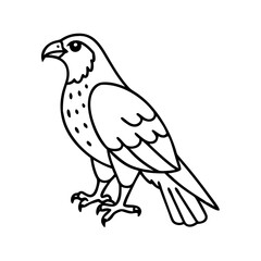 falcon icon, falcon line art - simple line art of falcon, perfect for falcon logos and icons
