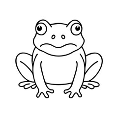 frog icon, frog line art - simple line art of frog, perfect for frog logos and icons