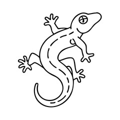 gecko icon, gecko line art - simple line art of gecko, perfect for gecko logos and icons