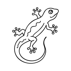 gecko icon, gecko line art - simple line art of gecko, perfect for gecko logos and icons