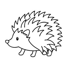 hedgehog icon, hedgehog line art - simple line art of hedgehog, perfect for hedgehog logos and icons