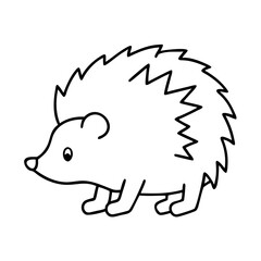 hedgehog icon, hedgehog line art - simple line art of hedgehog, perfect for hedgehog logos and icons