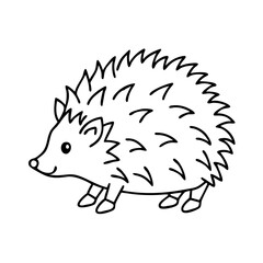 hedgehog icon, hedgehog line art - simple line art of hedgehog, perfect for hedgehog logos and icons
