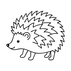 hedgehog icon, hedgehog line art - simple line art of hedgehog, perfect for hedgehog logos and icons