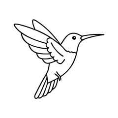 hummingbird icon, hummingbird line art - simple line art of hummingbird, perfect for hummingbird logos and icons