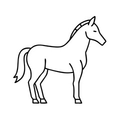 Fototapeta premium horse icon, horse line art - simple line art of horse, perfect for horse logos and icons